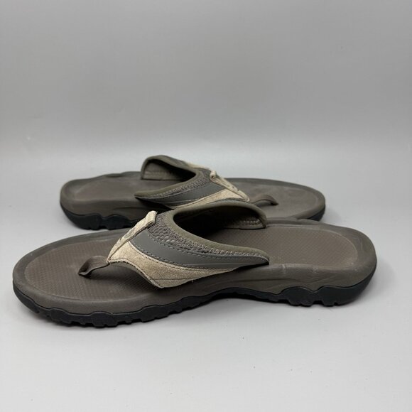 Teva Mens Pajaro Taupe Suede Sport Flip-Flops Sandals 10 Medium (D) BHFO 2196 main image 5